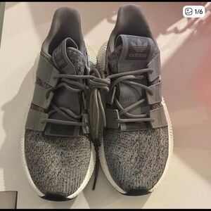Adidas Light Gray Athletic Shoes